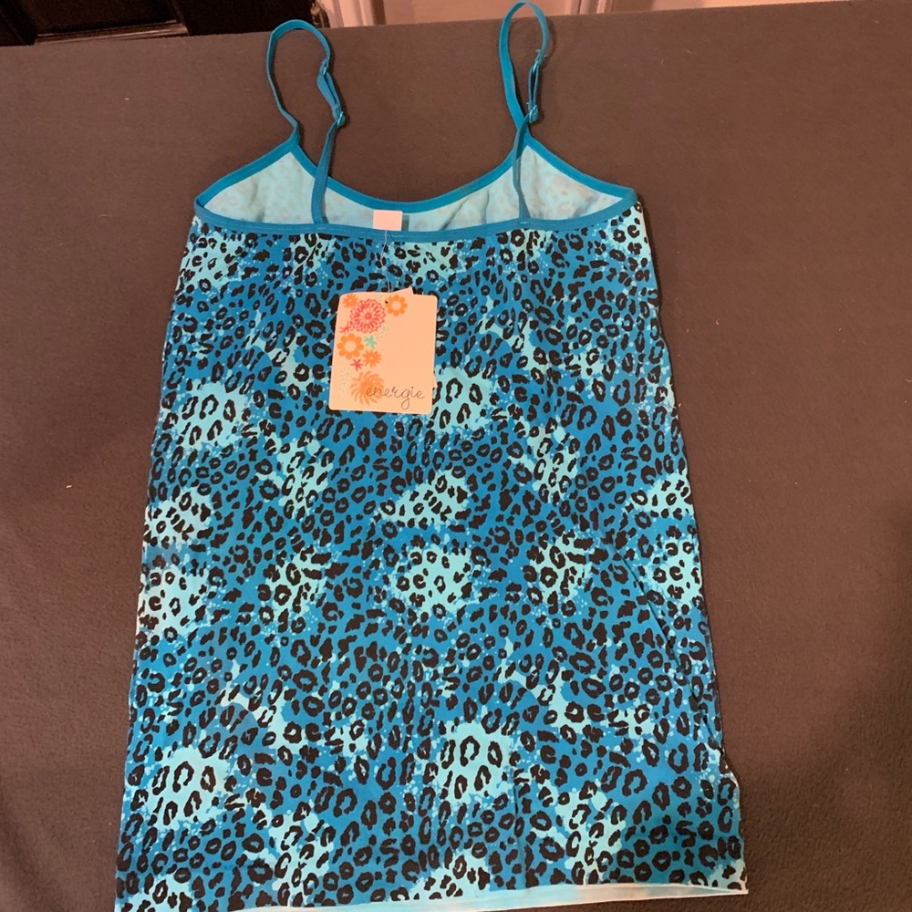 Energie Blue Cheetah Leopard Tank Top